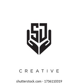 sd logo design vector icon symbol