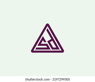 SD logo design vector template