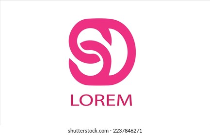 SD Logo Letter Design Template Element