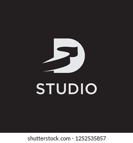 SD logo. Monogram / silhouette initial design inspiration