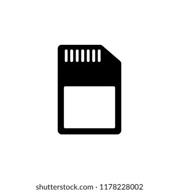 SD Memory Card icon. Simple glyph vector of technology set for UI and UX, website or mobile application on white background