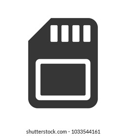 SD Memory Card Icon. Vector