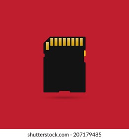 SD, memory card icon - Vector