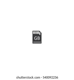 SD Memory Card Icon Vector.