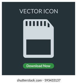 SD memory card vector icon