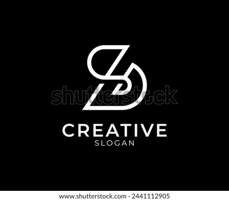 SD monogram logo design. Elegant and luxury logotype vector