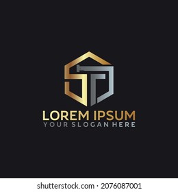 SD pipe letter logo design vector
