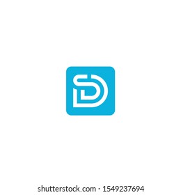 SD S D Letter Logo Design Creative Modern Letters Vector Icon Logo Illustration