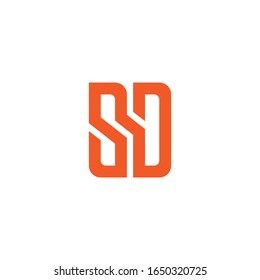 SD S D Letter Logo Design. Creative Modern Letters Vector Icon Logo Illustration.