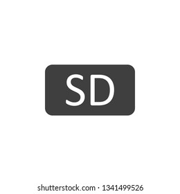 sd sign icon. One of the collection icons for websites, web design, mobile app