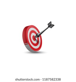 sd Target icon logo design for business or sport with arrow symbol. Goal Logo, element - vector