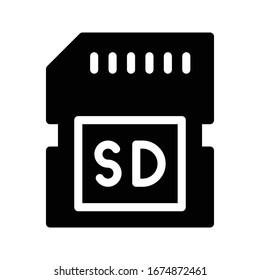 sd vector glyph flat icon 
