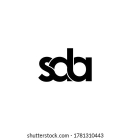 diseño original del logotipo del monograma de la letra sda