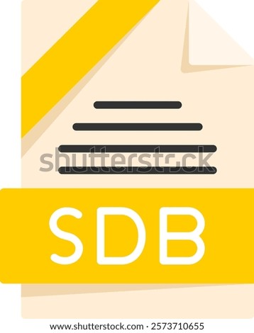 SDB Flat Style Icon Design