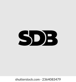 SDB initial letter monogram typography logo vector