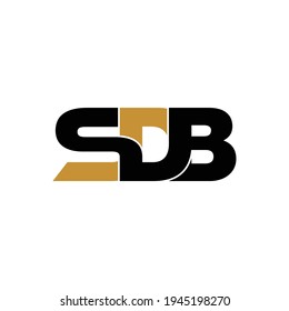 SDB letter monogram logo design vector