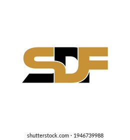 Vector de diseño del logotipo de la letra de SDF