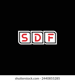 SDF triangle letter logo design with triangle shape. SDF triangle logo design monogram. SDF triangle vector logo template with red color.