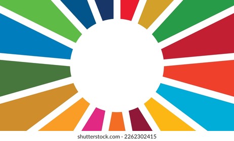 SDG color background. Sustainable Development Goals. Vector illustration