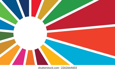 SDG color background. Sustainable Development Goals. Vector illustration