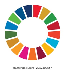 SDG color icon symbol. Corporate social responsibility element. Sustainable Development Goals. Vector illustration svg