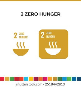Ícone FOME ZERO da Meta 2 do ODS | Objetivo 2 dos ODS