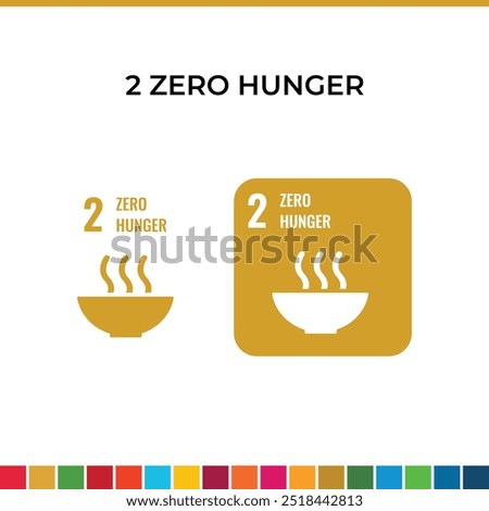 SDG Goal 2 ZERO HUNGER Icon | SDG goal 2