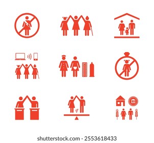 SDG Goal 5 Gender Equality Vector with Targets and Icons