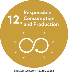 Sdgs 12responsible Consumption Production Round Icon Stock Vector ...