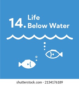 SDGs 14.Life Below Water Icon