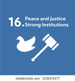 SDGs 16.Peace and Justice Strong Institutions icon