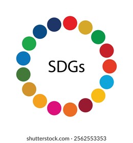 SDGs circle colour image vector design