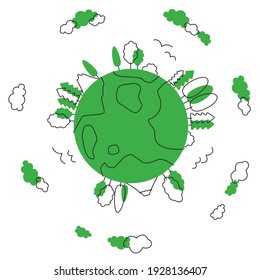 SDGs: Goal 15. Image illustration of 'LIFE ON LAND'. Vector illustration on white background.