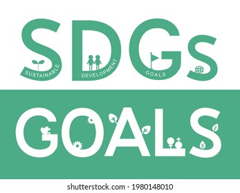 SDGs GOALS vector logo. Sustainable development goals.