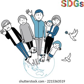 SDGs image. Image illustration of GOAL16.Peace, Justice and Strong Institutions.