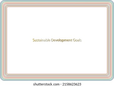 SDGs image line frame CMYK illustration 4, vector