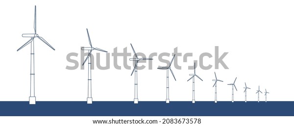 SDGs,
Image of Sustainable Development Goals. Landscape illustration of a
clean wind power generator tower. Decarbonization efforts.Wind
power generation over the ocean. Line
drawing.