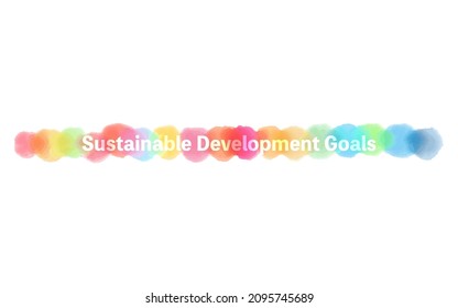 SDGs logo in watercolor style, 17 watercolor backgrounds with blending of layered colors