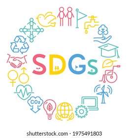SDGs vector logo design. Sustainable development goals.