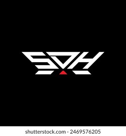 SDH-Buchstabe-Logo-Vektorgrafik-Design, SDH-einfaches und modernes Logo. SDH Luxuriöses Alphabet-Design  