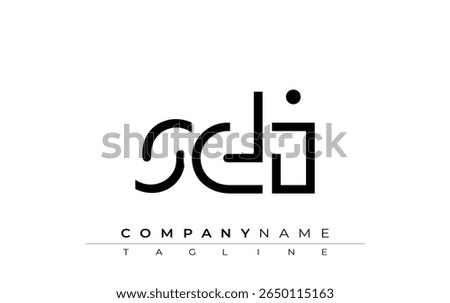 SDI abstract letter design. Modern Business Logo Design With Abstract Typography and Contemporary Style
