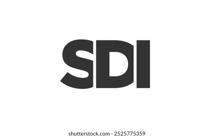 Plantilla de diseño de logotipo SDI con texto en negrita fuerte y moderno. Logotipo de Vector inicial basado en tipografía simple y mínima. Identidad de empresa de moda ideal para la presencia de la marca de las empresas.