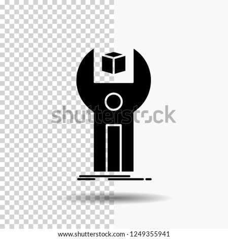SDK, App, development, kit, programming Glyph Icon on Transparent Background. Black Icon