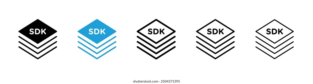 SDK icon in black and blue colors