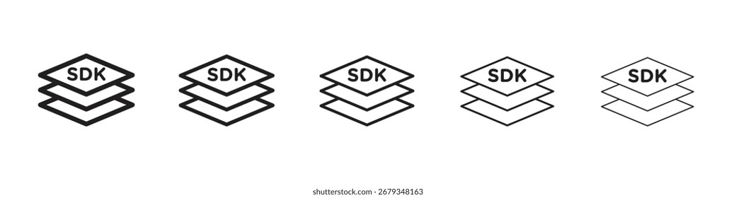 SDK icon design symbol collection for graphic design. EPS 10