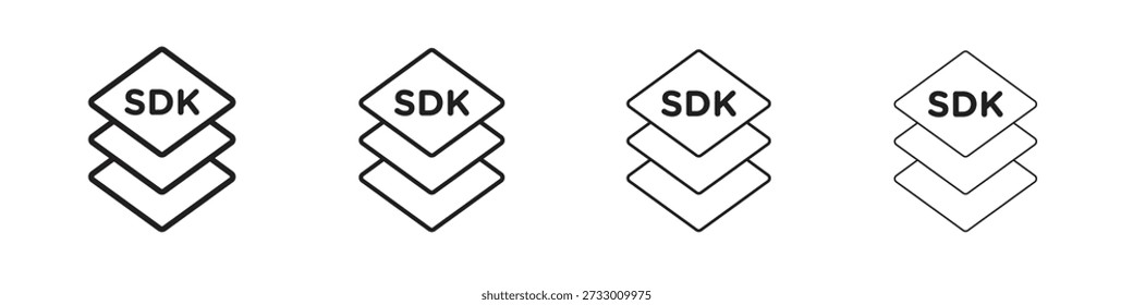 Plantilla de diseño de iconos de SDK para Web y elemento de interfaz de usuario móvil