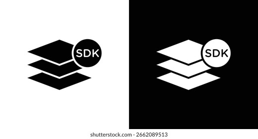 Vetores de glifos de ícones do SDK. Pacote simples da Web.