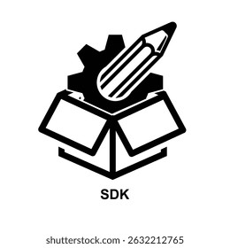 Sdk icon isolated on white background vector illustration.