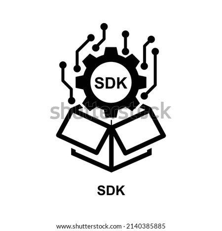 Sdk icon isolated on white background vector illustration.