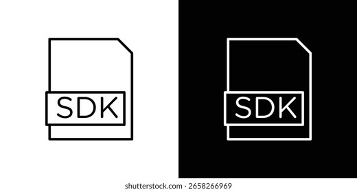 SDK icon outline. EPS 10 editable vector